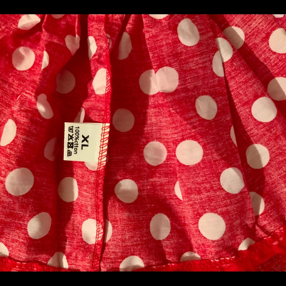 Red polka dot lace tutu - Picture 2 of 4